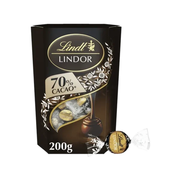 Lindt Lindor Dark Chocolate Balls 70% Cocoa - 200g Lindt Lindor Mörka Chokladkulor 70% Kakao - 200g