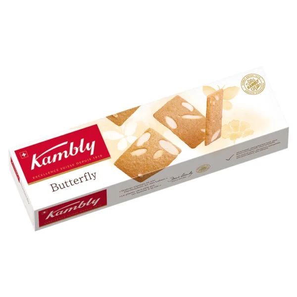 Kambly Vlinder Zwitserse amandelboterkoekjes pak 100 g