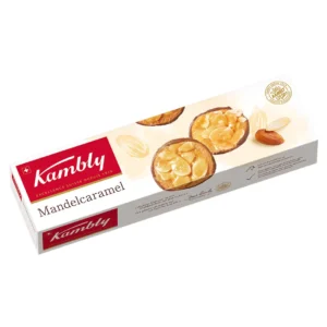 Kambly Mandelcaramel Galletas suizas de chocolate con caramelo y almendras Envase de 100 g
