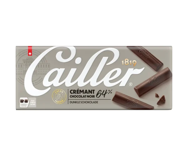 Cailler Crémant Dark Chocolate 64% – Intense Swiss Delight 100g