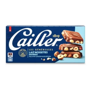 Cailler Hazelnuts mælkechokolade bar 200g front emballage