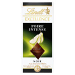 Tabletă de ciocolată neagră Lindt Excellence Intense Pear - 100 g | Ciocolată elvețiană premium