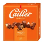 Cailler Ambassador Swiss pralines blue box with assorted milk chocolate and nut pralines