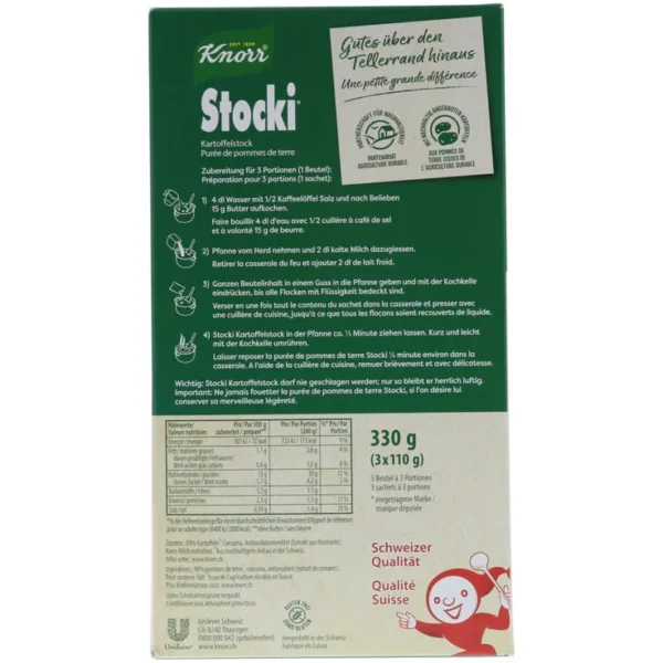 Knorr Stocki πουρές πατάτας 3x3 μερίδες - 300g πίσω