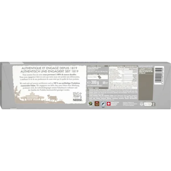 Cailler Crémant étcsokoládé tábla - 300g vissza