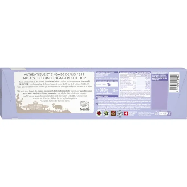 Cailler Milk Chocolate Bar - 300g înapoi