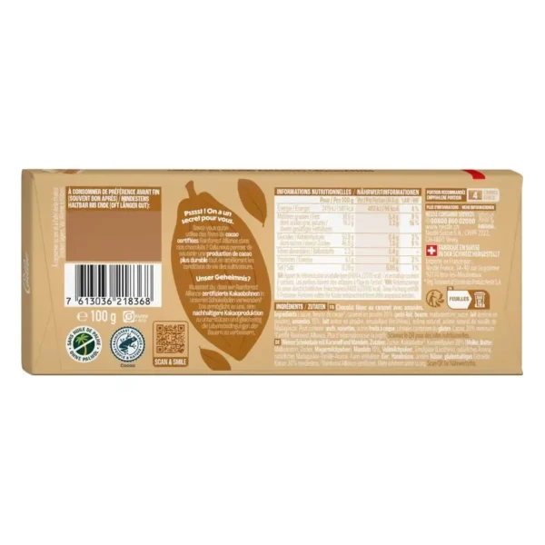 Cailler Blond Chocolate com Amêndoas -100g atrás