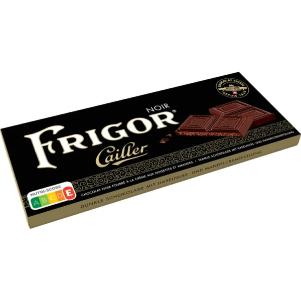 Cailler Frigor Zartbitter-Schokoladentafel - 100g Schweizer Haselnuss & Mandelcreme