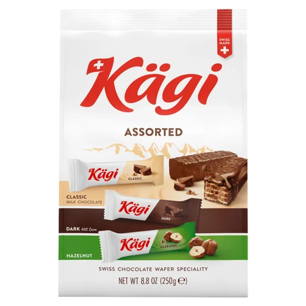 Kägi Assorti Mini Chocolade Wafeltjes 250g - Een Zwitsers chocoladegenot
