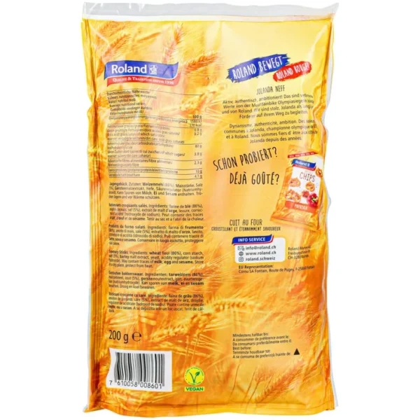 Roland Salted Sticks Crispy Swiss Snack -200g back