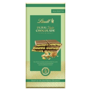 Dubajski baton czekoladowy Lindt z nadzieniem pistacjowym i kadayif 145 g opakowanie 10 szt.