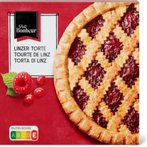 Petit Bonheur Linzer Torte - klasyczne ciasto z orzechów laskowych z dżemem jagodowym 32 %