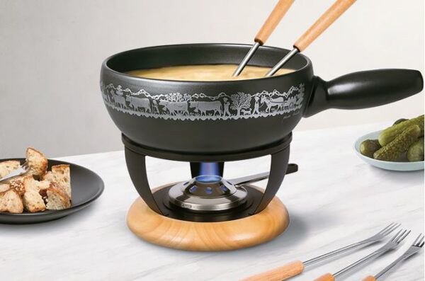 Premium Swiss Cheese Fondue Set – Classic Design for 6 Persons