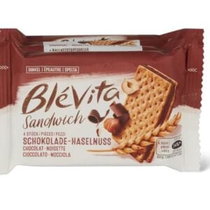 Blévita Sandwich Biscuits with Chocolate & Hazelnut x 4
