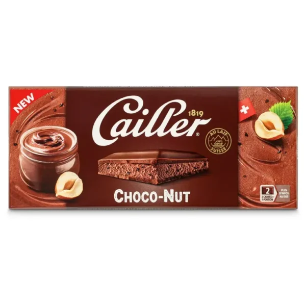 Cailler Choconut 100g bar – Swiss milk chocolate with hazelnut