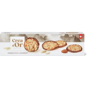 Créa d'Or Mandelplätzli - schweiziske mandelkiks med chokolade - 100g