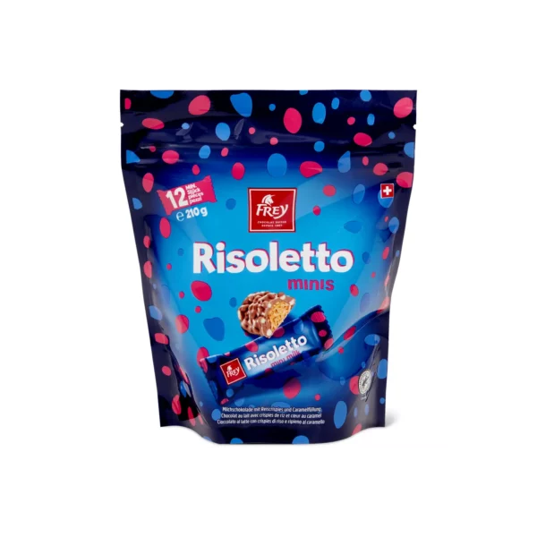 Frey Risoletto Minis Milk 210g – Swiss milk chocolate with rice crisps