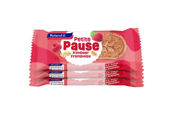 Roland Petite Pause Himbeere 3x35g - Schweizer Getreidekeks mit Himbeere