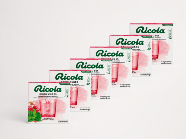Ricola Drink Cubes Pomegranate Mint - 6 x pack Ricola Cubos para Bebida Romã Hortelã - Pack de 6