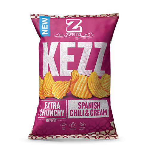 Zweifel Kezz Spanish Chili & Cream Chips - 110g Zweifel Kezz Spanish Chili & Cream Chips - 110g
