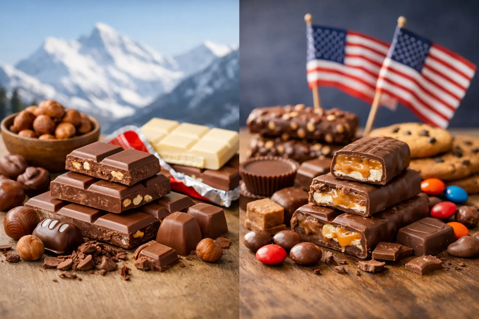 Swiss Chocolate vs American Chocolate
