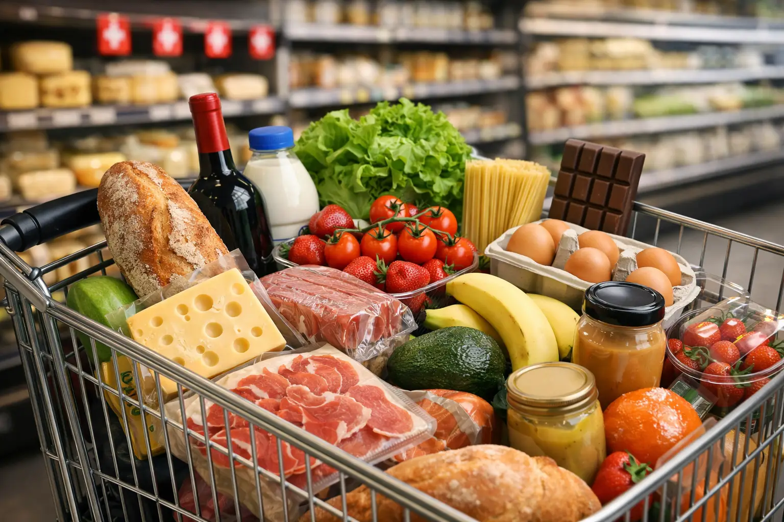A Swiss Expat Grocery Shopping Example Cart