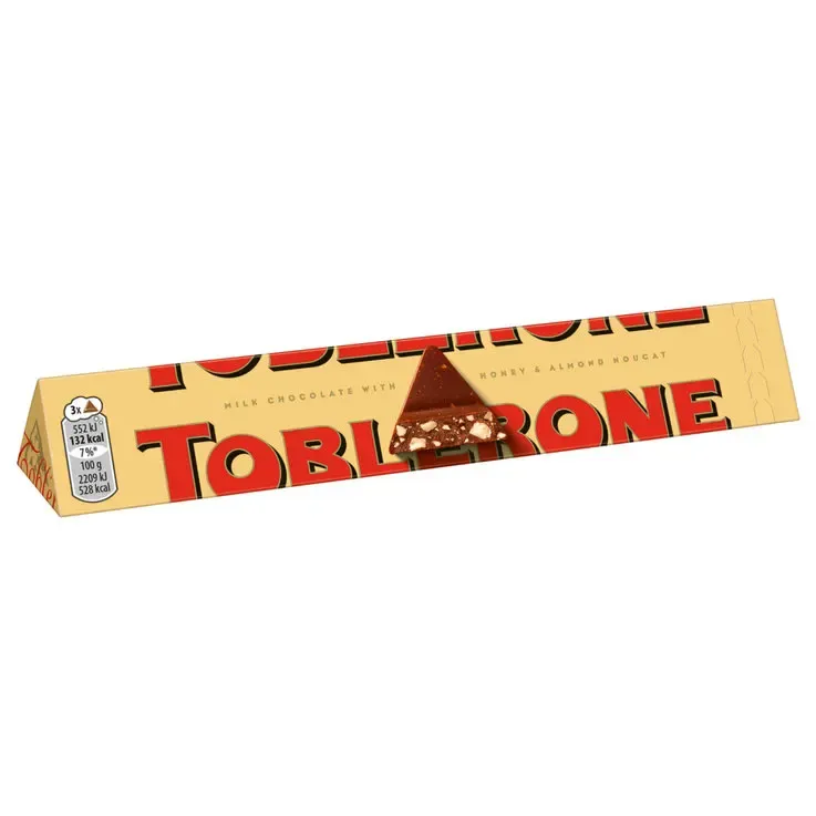 Toblerone al latte 100 g, la barretta triangolare di cioccolato svizzero