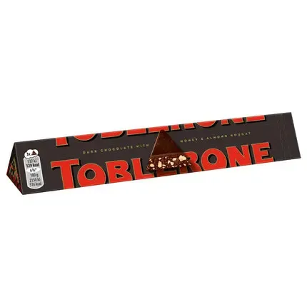 Toblerone fondente 100 g con torrone al miele e mandorle