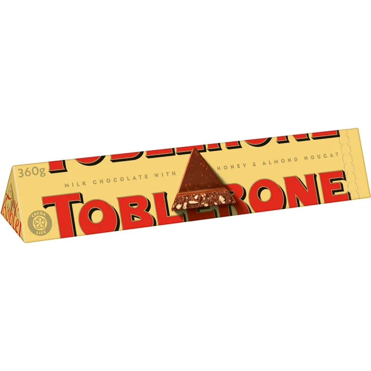 Toblerone formato famiglia 360 g con torrone al miele e mandorle
